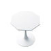 31.50"Modern Octagonal Coffee Table with MDF Table Top,Metal Base, for Dining Room, Kitchen, Living Room,White - DTYStore