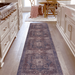 DTY Signature 2'6''x10' Runner, Washable Rug, Low-Pile, Non-Slip, Non-Shedding, Foldable, Kid & Pet Friendly - Area Rugs for living room, bedroom, kitchen rug (Burgundy/Blue, 2'6''x10') - DTYStore
