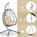 Egg Chair with Stand Indoor Outdoor Swing Chair Patio Wicker Hanging Egg Chair Hanging Basket Chair Hammock Chair with Stand for Bedroom Living Room Balcony - DTYStore