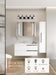 Bathroom Lights Over Mirror, 5-Lights E26 Bulb Matte Black Vanity Light Fixtures with Clear Glass Globe Shades for Hallway Kitchen Living Room