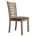 Set of 2 Dining Chairs Modern Farmhouse Rustic Look Distressed Design Ladderback Solid Wood - DTYStore