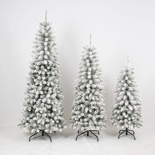 3 Pcs Flocked Artificial Christmas Tree Set with Lights, 4ft 5ft 6ft Christmas Snow Tree Set, Christmas Decor - Image 9