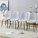 Comfortable Linen-Cotton Dining Chair Set - Four Pieces in Light Gray.Integrated Seat and Backrest,Linen-Cotton Material,Modern Home Matching. - DTYStore
