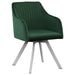 Green Channeled Sloped Arm Swivel Chair - DTYStore