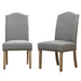 Mod Urban Style Solid Wood Nailhead Grey Fabric Padded Parson Chair, Set of 2 - DTYStore