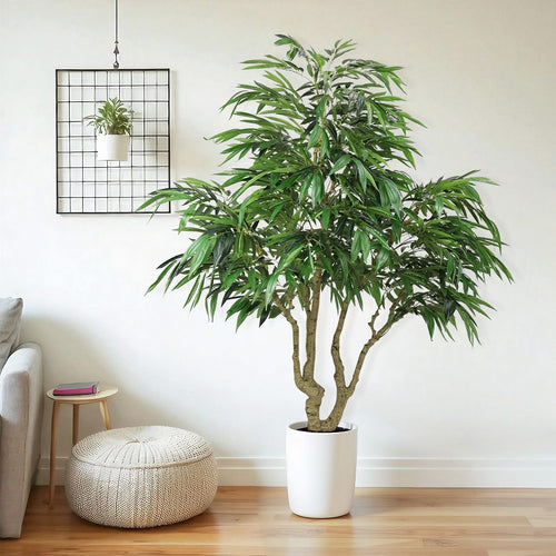 7FT Artificial willow Tree, Indoor Faux slik Greenery Plant for Home, Apartment, or Office Decoration, 1pc/set - Image 1