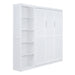 Queen Size Murphy Bed Wall Bed with Shelves,White - DTYStore