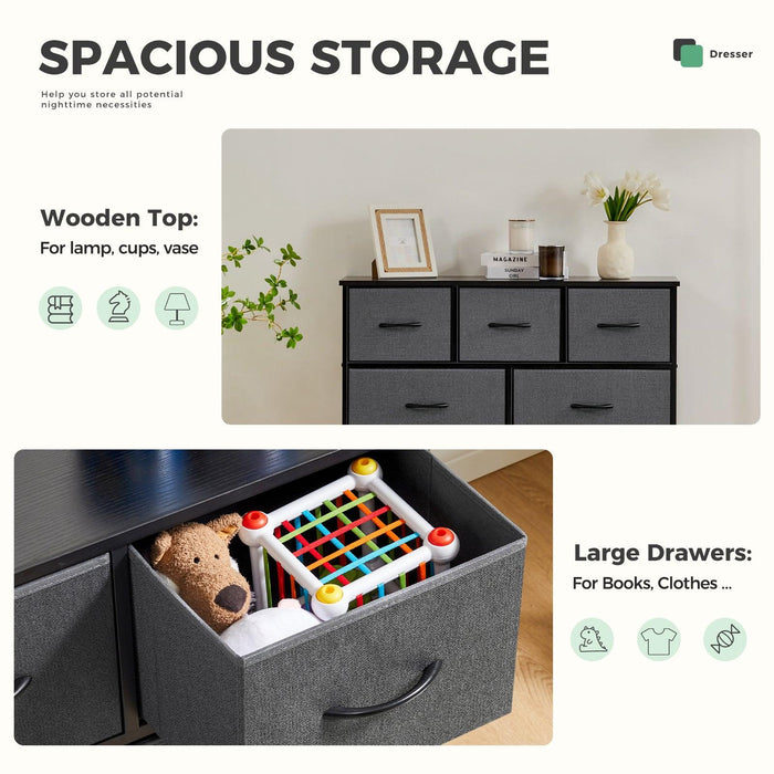 7 storage Spaces, assembled wardrobe lockers, bedroom furniture lockers,gray - DTYStore