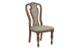 Set of 2 Dining Chairs Upholstered Tufted unique Design Chairs Back Cushion Seat Dining Room - DTYStore