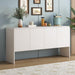 Minimalist Style 60"L Large Storage Space Sideboard with 4 Doors and Rebound Device for Living Room and Entryway