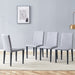 Four Light Gray Linen-Cotton dining chairs, simple and versatile, comfortable and accompanied. Exquisite and versatile dining chairs unlock a comfortable new experience.(Set of 4) - DTYStore