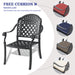 (Cushions In Random Colors)3-Piece Set Of Cast Aluminum Patio Furniture With Cushions - DTYStore