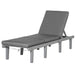 Outsunny Chaise Lounge Chair for Outdoor, Patio Recliner with 4-Position Adjustable Backrest and Cushion for Deck, Beach, Lawn and Sunbathing, Gray - DTYStore