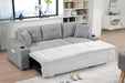 Convertible corner sofa with armrest storage, living room and apartment sectional sofa, right chaise longue and grey - DTYStore