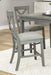 Beautiful Gray Cushioned Seats Upholstered Chair Counter Height 2Pc Dining Pub Height Chairs Dining Room Wooden Furniture - DTYStore