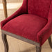 Furniture,Ultra Side Dining Chair,Thickened fabric chairs with neutrally toned solid wood legs,Bronze nail head,Set of 2,Wine Red,Burgundy,SW1807WR - DTYStore