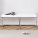 White Shoe Changing Stool, Silver Metal Legs, Sofa Stool Dining Chair, suitable for bedroom ,fitting room, storage room, dining room, living room. - DTYStore