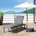 Outsunny Chaise Lounge Chair for Outdoor, Patio Recliner with 4-Position Adjustable Backrest and Cushion for Deck, Beach, Lawn and Sunbathing, Gray - DTYStore