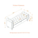 64.5" Bed Bench for Bed Room Nails Tufted Chaise of Lounge with Storage Velvet Upholstery Navy Blue