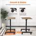 Mobile Rolling Standing Desk Laptop Computer Cart for Home - DTYStore