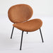Mid-Century Modern Shell Chair Single Side Chair Tripod,Orange fabric Lounge Chair in Walnut Finish Comfortable Backrest,Orange color,SW1871OG - DTYStore
