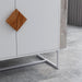 Solid Wood Square Shape Handle 2 Doors Sideboard - DTYStore