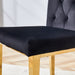 4 piece dining chairs.The gold metal legs complement the black velvet, showcasing a perfect blend of modern and classic elements.Suitable for various occasions such as kitchens,conference rooms, etc. - DTYStore