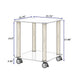 1-Piece White+Oak Side Table , 2-Tier Space End Table ,Modern Night Stand, Sofa table, Side Table with Storage Shelve