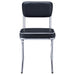 Black and Chrome Upholstered Side Chairs (Set of 2) - DTYStore