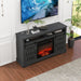 Fireplace TV Stand for TVs up to 65", Entertainment Center with 23" Electric Fireplace, Farmhouse TV Stand Industrial Media Console with Sliding Barn Door for Living Room, 58 Inch - DTYStore