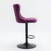 Swivel Velvet Barstools Adjusatble Seat Height from 25-33 Inch,17.7inch base, Modern Upholstered Bar Stools with Backs Comfortable Tufted for Home Pub and Kitchen Island,Purple,Set of 2,SW1812PP - DTYStore