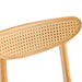 Cozy Natural Wood Color Rubberwood Dining Chair Set - 8 Pieces, Solid Wood and Rattan-Style Design, Small Curved Back, PU Cushion, And Beautiful Shape Match Perfectly With Any Room And Everyday Use. - DTYStore