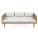 CLAREMONT 3 SEATER DAYBED WITH RATTAN ARMS (LIGHT GREY CUSHION) - DTYStore