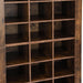 Stylish Design 30 Shoe Cubby Console, Contemporary Shoe Cabinet with Multiple Storage Capacity, Free Standing Tall Cabinet with Versatile Use for Hallway, Bedroom, Rustic Brown - DTYStore