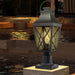 Outdoor Post Light,Lamp Post Light Fixture,Post Lantern with Pier Mount Base,Textured Black,21.3in,Suitable for Gardens, Yards or Entrances (2 pack)