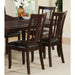 Simple Contemporary Set of 2 Side Chairs Brown Finish Dining Seating Cushion Chair Unique Design Kitchen Dining Room Faux Leather Seat - DTYStore
