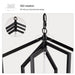 12-Light Farmhouse Kitchen Chandeliers, Matte Black and Sliver Vintage Rustic Cage Light Fixture Adjustable Height Chandeliers for Dining Room Hallway Foyer Entryway(E12 Bulbs Not Included)