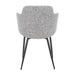 Boyne Industrial Chair in Black Metal and Grey Noise Fabric by LumiSource - DTYStore