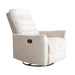 Aura Swivel Recliner in Ivory Chenille - DTYStore