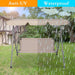 Outdoor Porch Patio Swing Chair with Stand and Waterproof Canopy All Weather Resistant Swing Bench - DTYStore
