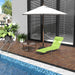 Outsunny Folding Chaise Lounge Pool Chairs, Outdoor Sun Tanning Chairs with Pillow, Reclining Back, Steel Frame & Breathable Mesh for Beach, Yard, Patio, Green - DTYStore