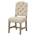 Retro Style Dining Chair Set with 4 Upholstered Chairs for Dining Room and Living Room (Natural Wood Wash) - DTYStore