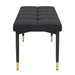 47*16 Inch Multifunctional Black Shoe Bench - Faux PU Cushion, Sturdy Metal Legs With Gold Accents.Suitable For Bedroom,Fitting room, Storage room, Dining room, and Living room,etc. - DTYStore