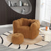 Soft Bean Bag Chair with High Resilient Foam(Chips)for living room and bedroom,Comfortable Square Lazy Sofa with Footstool, Cover for Adults to Gaming, Reading, and Watching TV - DTYStore