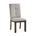 Chenille Upholstered Chairs Set of 2 Dark Cherry Finish Wood Frame Tufted Back Dining Chairs for Kitchen Funiture - DTYStore