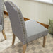 Mod Urban Style Solid Wood Nailhead Grey Fabric Padded Parson Chair, Set of 2 - DTYStore