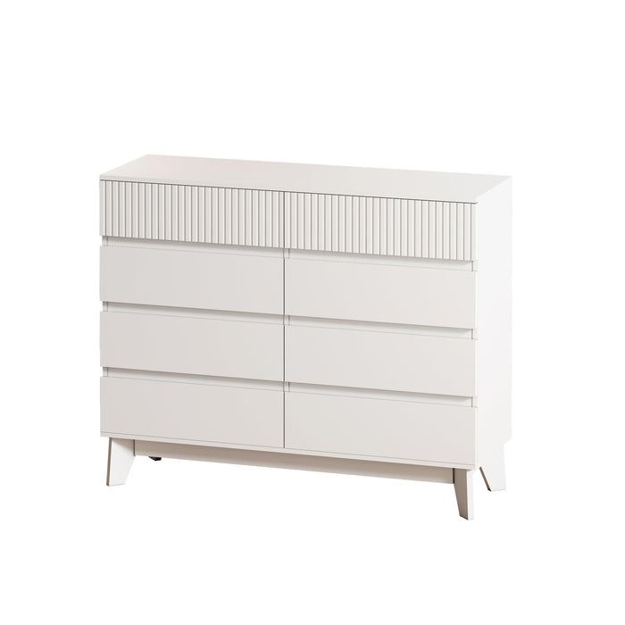 8-Drawer Storage Cabinet with Decorative Finish,for Bedroom,Living Room,Dining Room,Hallways,Easy Assembly - DTYStore