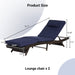 Outdoor Wicker Long Reclining Chair Set of 2 , Wicker Reclining Lounge Chair Lawn Sunbathing Chairs Recliner up to 150° Beach Poolside Garden - DTYStore