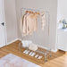 Garment Rack with Basket on Wheels Rolling Clothes Rack for Hanging Clothes Heavy Duty Garment Rack,2 pcs in one carton - DTYStore