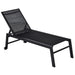 Outsunny Outdoor Lounge Chair, Patio Lounger with 5-Position Reclining Backrest and 2 Wheels for Poolside, Beach, Lawn, Black - DTYStore